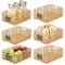 mDesign Natural Open Weave Kitchen Pantry Basket, 16" Long - 6 Pack